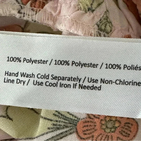 New Lottie & Holly B.O.G. COLLECTIVE Floral Dress Blush Pink Rust Ruffle Mini - Picture 7 of 10